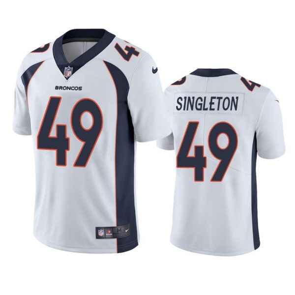 Custom Men’s Alex Singleton Denver Broncos Limited Footbal Jersey White