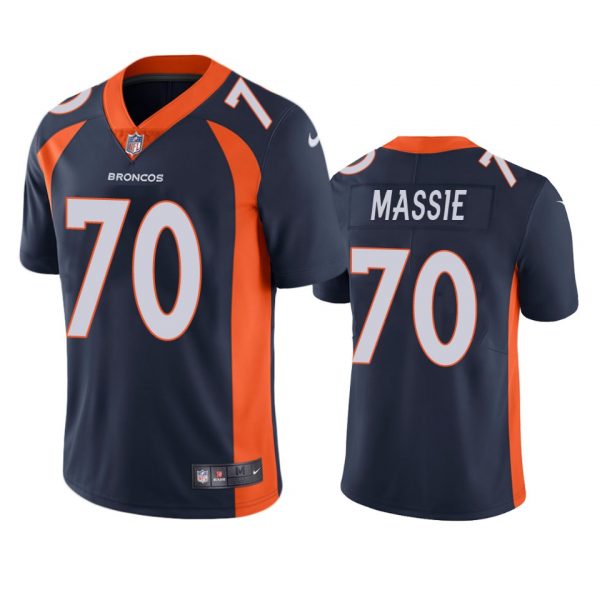 Custom Men’s Bobby Massie Denver Broncos Limited Footbal Jersey Navy