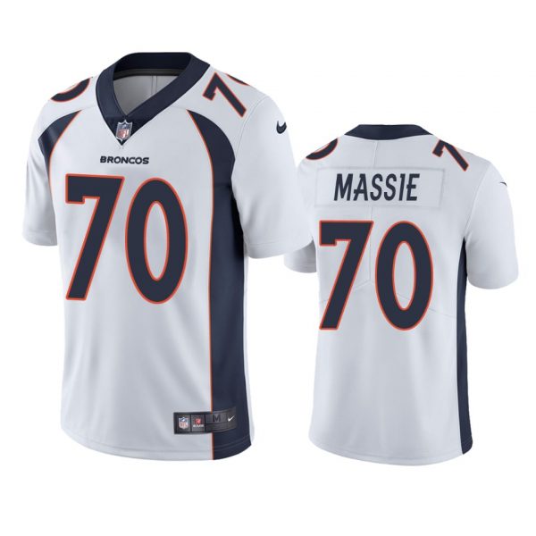 Custom Men’s Bobby Massie Denver Broncos Limited Footbal Jersey White