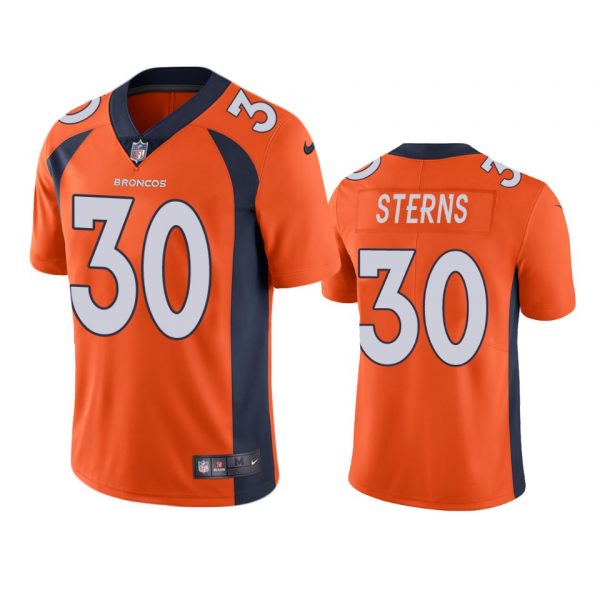 Custom Men’s Caden Sterns Denver Broncos Limited Footbal Jersey Orange