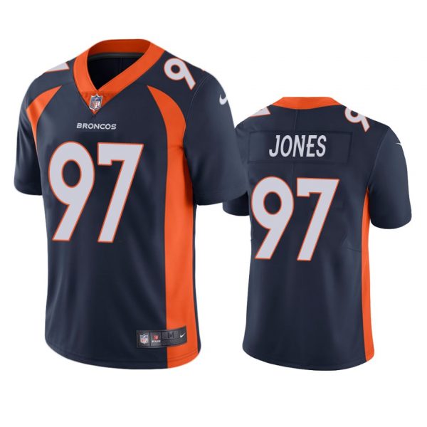 Custom Men’s D.J. Jones Denver Broncos Limited Footbal Jersey Navy