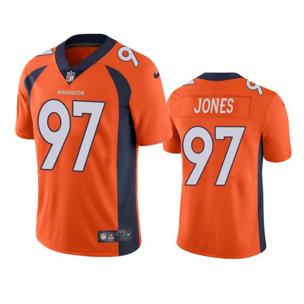 Custom Men’s D.J. Jones Denver Broncos Limited Footbal Jersey Orange