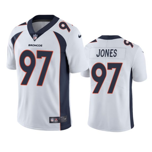 Custom Men’s D.J. Jones Denver Broncos Limited Footbal Jersey White