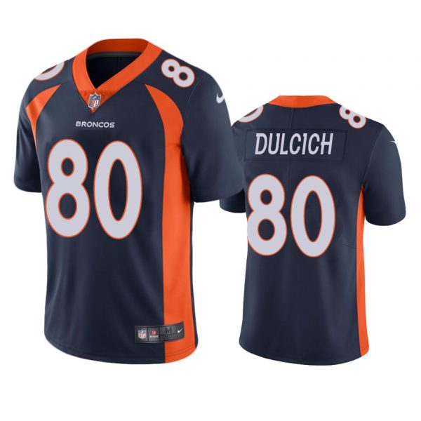 Custom Men’s Greg Dulcich Denver Broncos Limited Footbal Jersey Navy