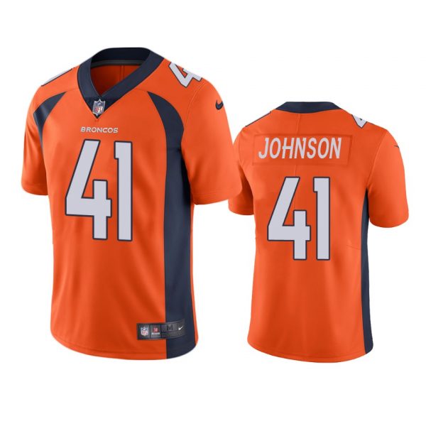 Custom Men’s Jamar Johnson Denver Broncos Limited Footbal Jersey Orange