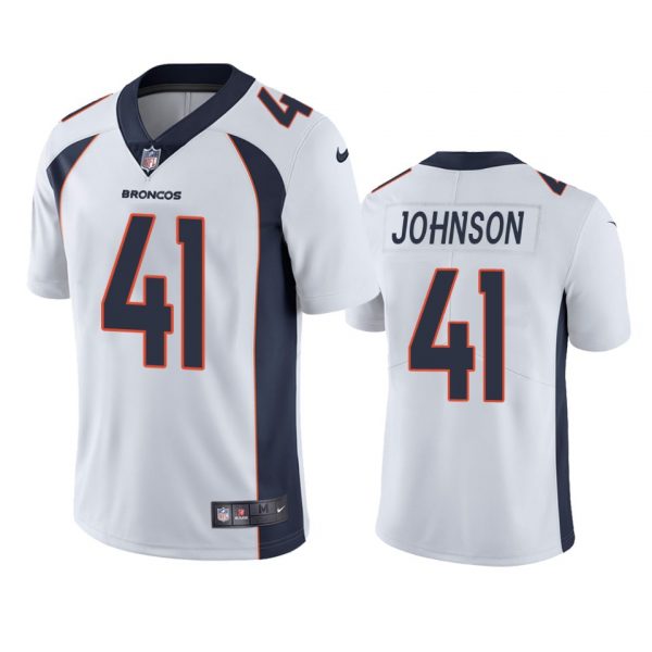 Custom Men’s Jamar Johnson Denver Broncos Limited Footbal Jersey White