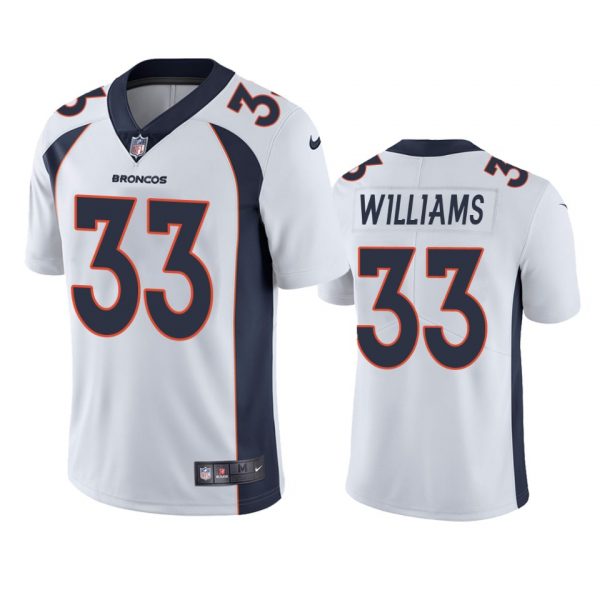 Custom Men’s Javonte Williams Denver Broncos Limited Footbal Jersey White
