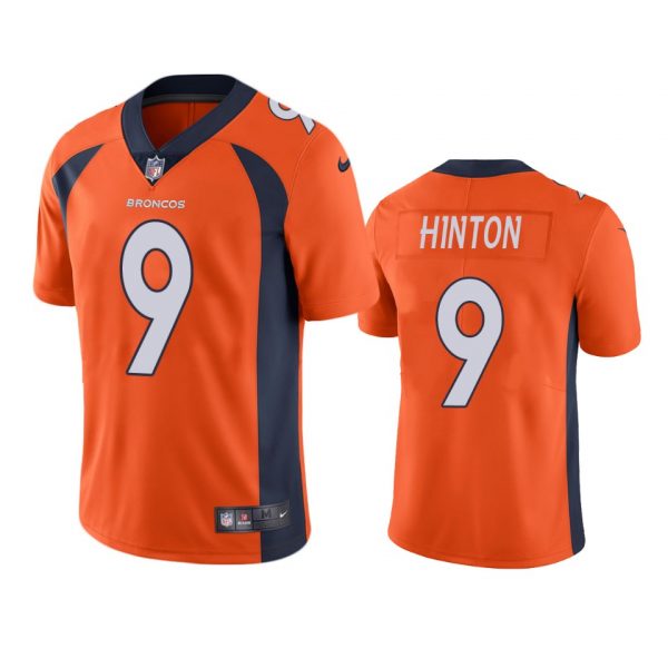 Custom Men’s Kendall Hinton Denver Broncos Limited Footbal Jersey Orange