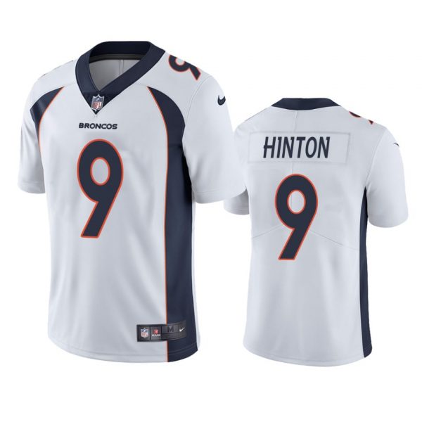 Custom Men’s Kendall Hinton Denver Broncos Limited Footbal Jersey White