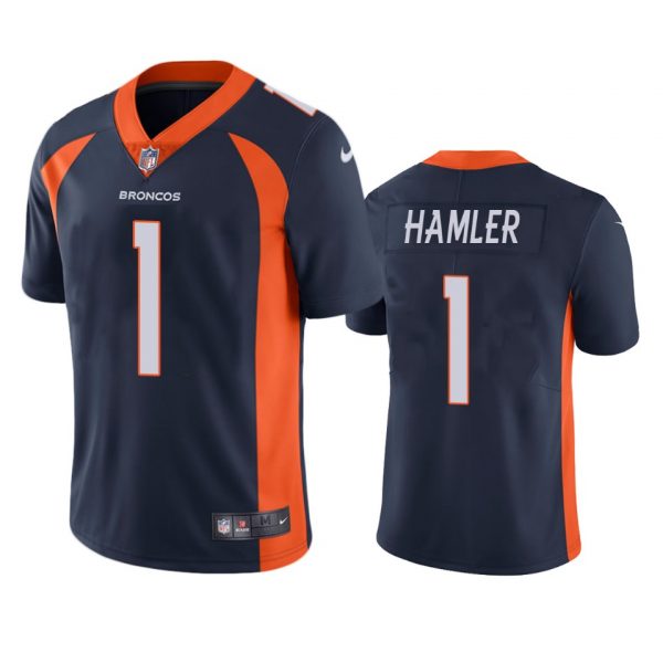 Custom Men’s K.J. Hamler Denver Broncos Limited Footbal Jersey Navy