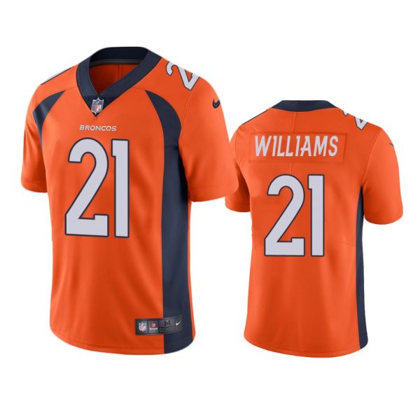 Custom Men’s K’Waun Williams Denver Broncos Limited Footbal Jersey Orange