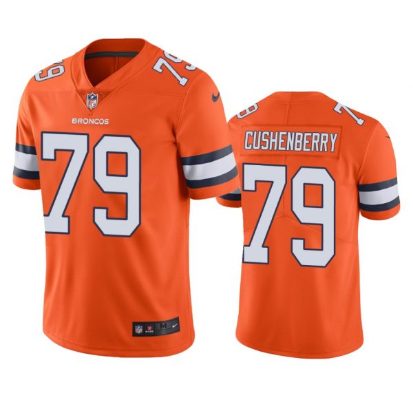 Custom Men’s Lloyd Cushenberry Denver Broncos Limited Footbal Jersey Orange Color Rush
