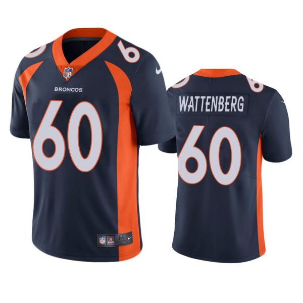 Custom Men’s Luke Wattenberg Denver Broncos Limited Footbal Jersey Navy