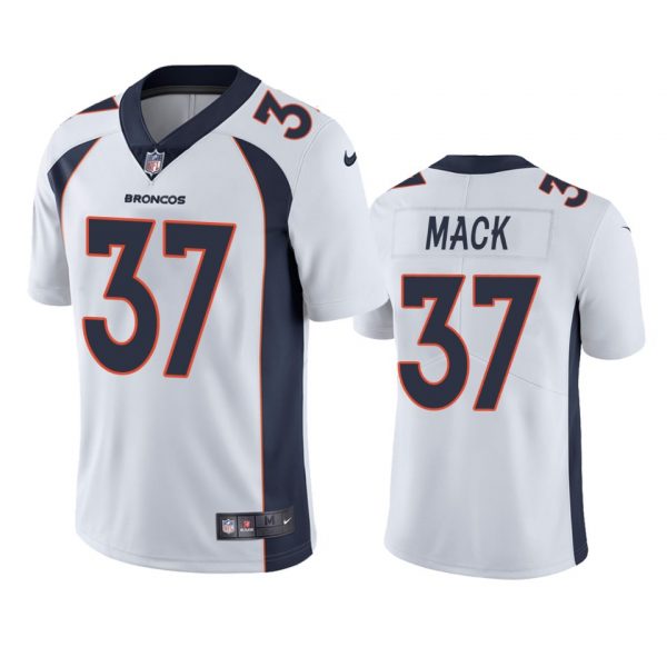 Custom Men’s Marlon Mack Denver Broncos Limited Footbal Jersey White