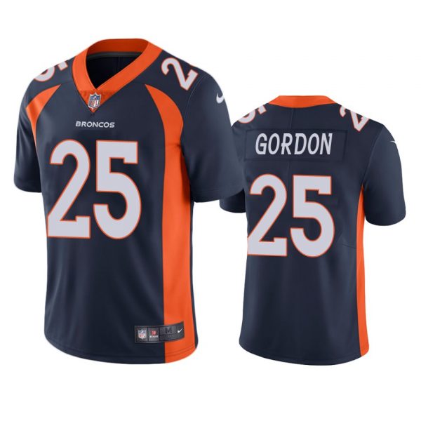 Custom Men’s Melvin Gordon Denver Broncos Limited Footbal Jersey Navy
