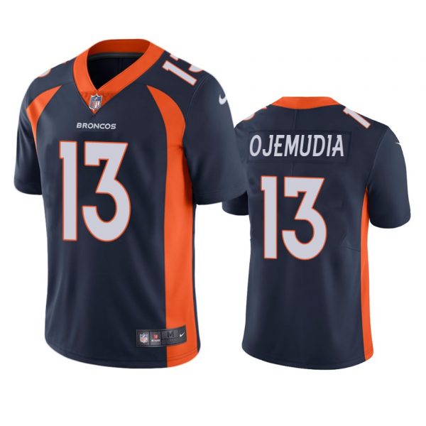 Custom Men’s Michael Ojemudia Denver Broncos Limited Footbal Jersey Navy