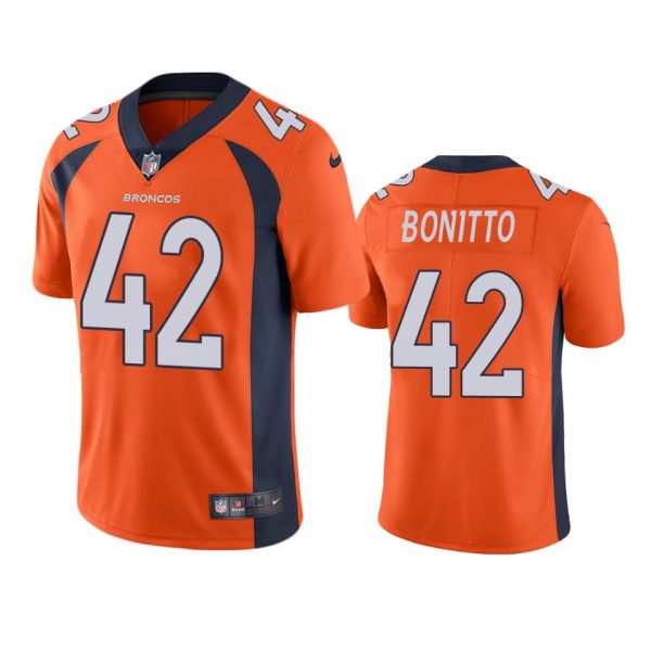 Custom Men’s Nik Bonitto Denver Broncos Limited Footbal Jersey Orange