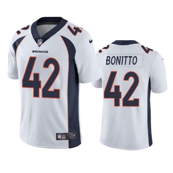 Custom Men’s Nik Bonitto Denver Broncos Limited Footbal Jersey White