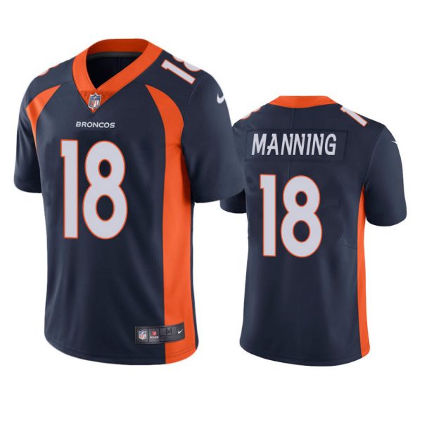Custom Men’s Peyton Manning Denver Broncos Limited Footbal Jersey Navy