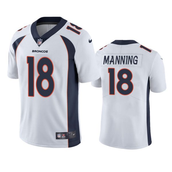 Custom Men’s Peyton Manning Denver Broncos Limited Footbal Jersey White