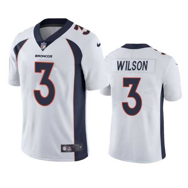 Custom Men’s Russell Wilson Denver Broncos Limited Footbal Jersey White