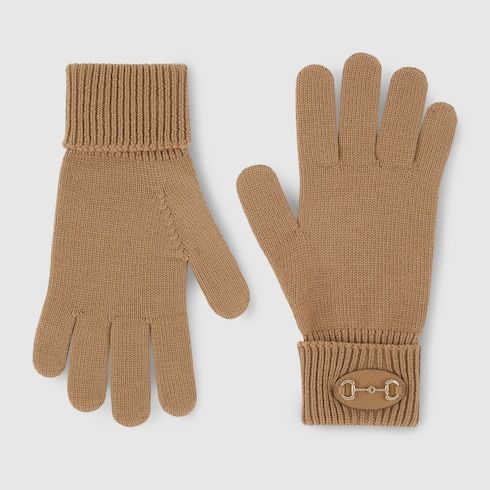Women's Wool Gloves with Horsebit