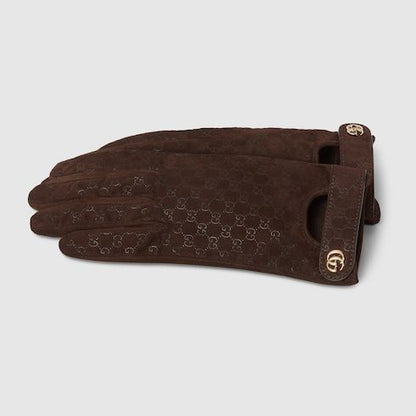 Women's Leather Gloves with Double G