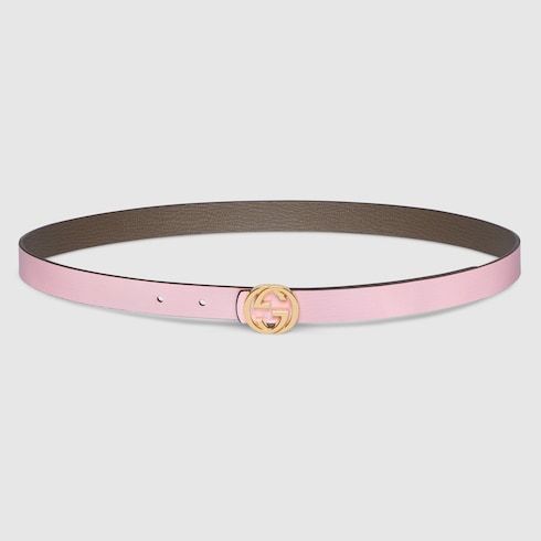 Women's Thin Reversible Leather Belt