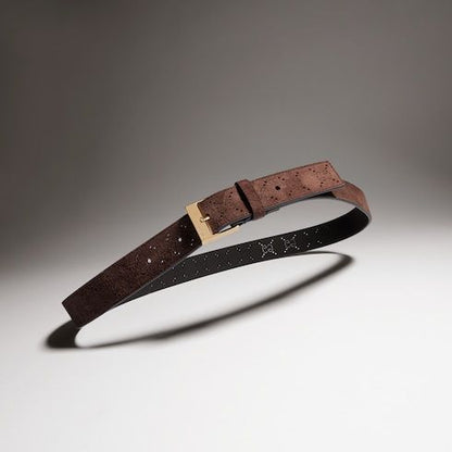 Women's Squared Buckle Suede Belt