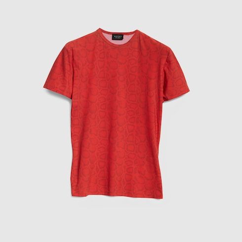 Men's Python Printed Stretch Jersey T-Shirt