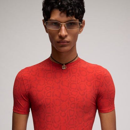 Men's Python Printed Stretch Jersey T-Shirt