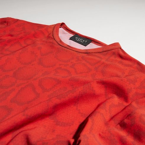 Men's Python Printed Stretch Jersey T-Shirt