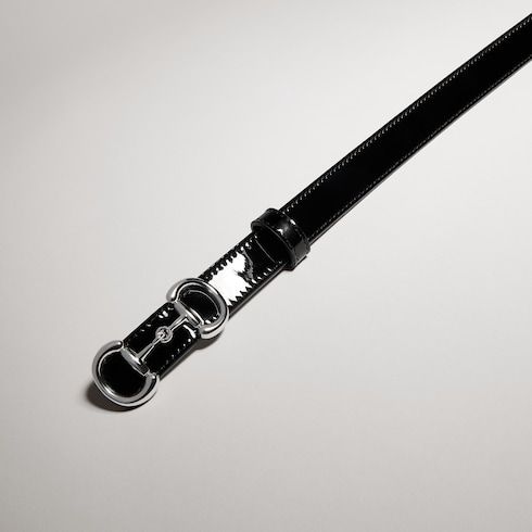 Women's Thin Horsebit Buckle Leather Belt