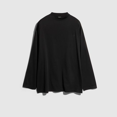 Men's Embroidered Cotton Silk Long-Sleeved T-Shirt