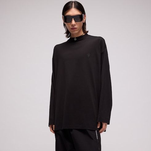 Men's Embroidered Cotton Silk Long-Sleeved T-Shirt