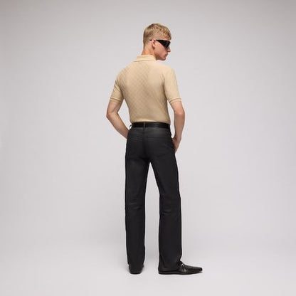 Men's Contrast Collar Jersey Polo Shirt
