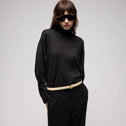 Women's Thin Double G Buckle Belt