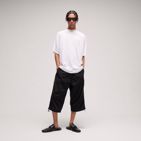 Men's Embroidered Lightweight Silk Jersey T-Shirt