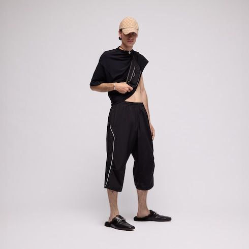 Men's Embroidered Cotton Nylon Bermuda Shorts