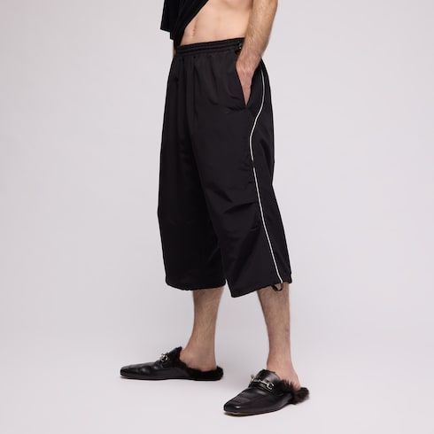 Men's Embroidered Cotton Nylon Bermuda Shorts
