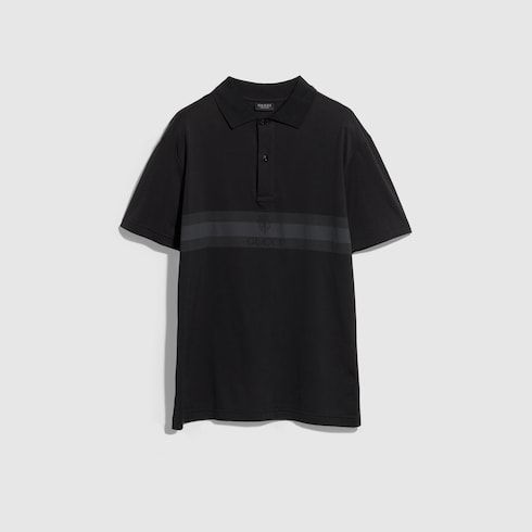 Men's Printed Cotton Jersey Polo Shirt