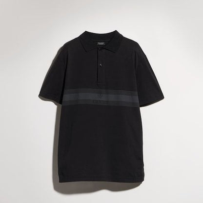 Men's Printed Cotton Jersey Polo Shirt