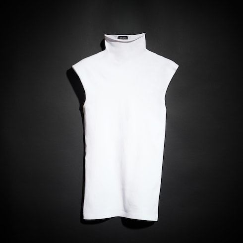 Men's Seamless Stretch Nylon Jersey Turtleneck Top