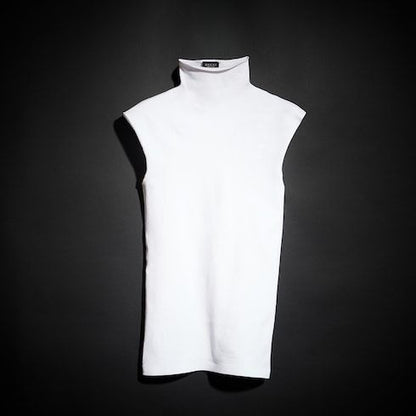Men's Seamless Stretch Nylon Jersey Turtleneck Top