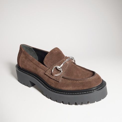 Women's loafer with Horsebit and lug sole