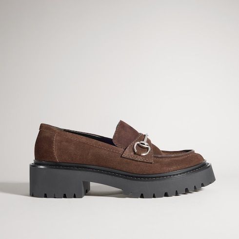 Women's loafer with Horsebit and lug sole