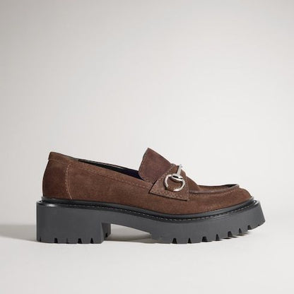 Women's loafer with Horsebit and lug sole