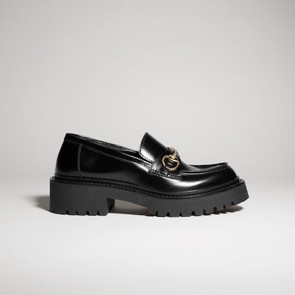 Women's loafer with Horsebit and lug sole