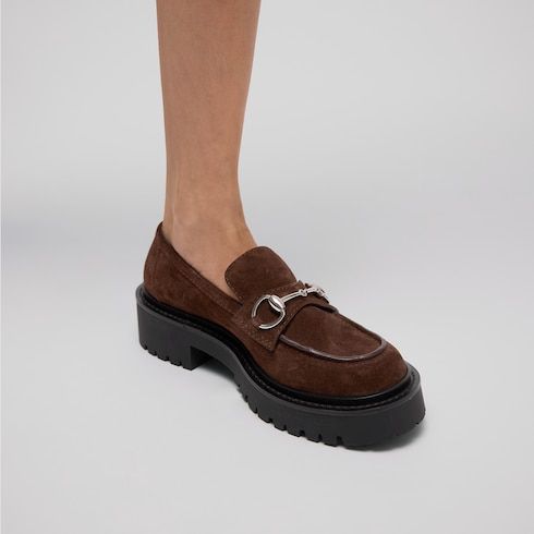 Women's loafer with Horsebit and lug sole