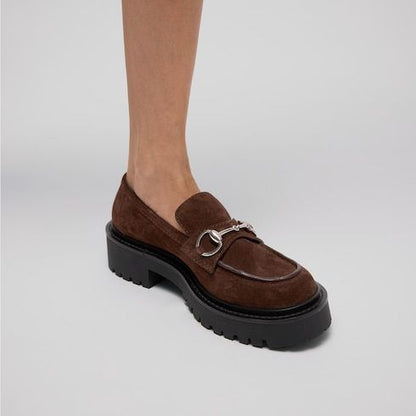Women's loafer with Horsebit and lug sole